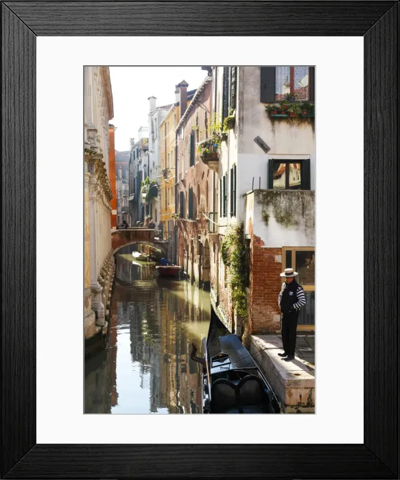 Framed Print : Gondola on the rio dei Miracoli, Venice, Veneto, Italia, Europe Framed Print : Gondola on the rio dei Miracoli, Venice, Veneto, Italia, Europe