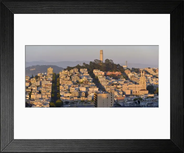 Framed Print : Coit Tower and Telegraph Hill, San Francisco, California, USA Framed Print : Coit Tower and Telegraph Hill, San Francisco, California, USA