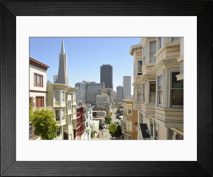 Framed Print : View from north beach to downtown, San Francisco, Bay Area, California, USA Framed Print : View from north beach to downtown, San Francisco, Bay Area, California, USA