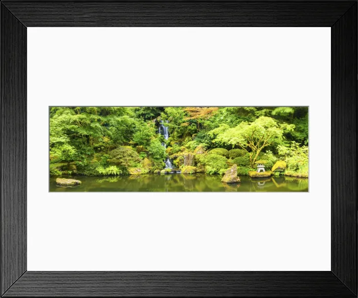 Framed Print : Waterfall in Japanese Garden, Portland, Oregon, USA Framed Print : Waterfall in Japanese Garden, Portland, Oregon, USA