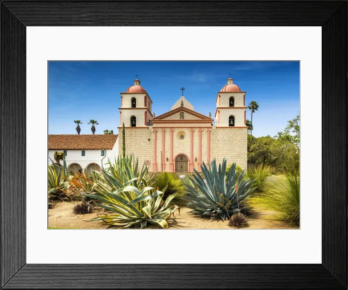 Framed Print : Santa Barbara Misson, California, USA