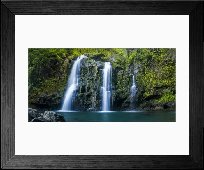 Framed Print : Three Bears Waterfall, Maui, Hawaii, USA
