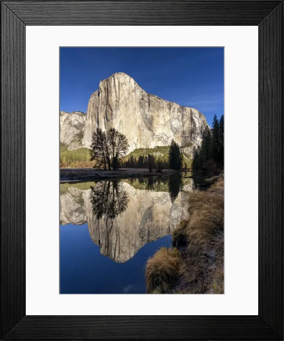 Framed Print : El Capitan Reflecting in Merced River, Yosemite National Park, California, USA Framed Print : El Capitan Reflecting in Merced River, Yosemite National Park, California, USA