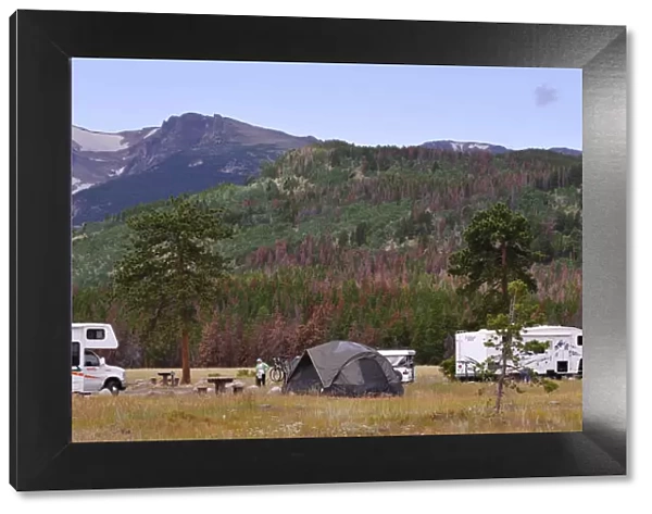 Campground in the Rocky Mountain National Park, Colorado, USA