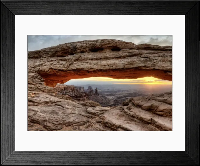 Framed Print : U. S. A. Utah, Canyonlands National Park, Mesa Arch at sunrise