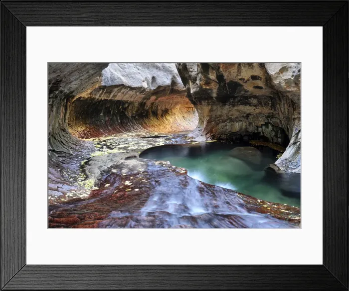 Framed Print : U. S. A. Utah, Zion National Park, The Subway Framed Print : U. S. A. Utah, Zion National Park, The Subway