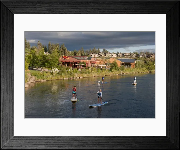 Framed Print : Paddle boarding on the Deschutes River, Old Mill district, Bend, Central Oregon, USA Framed Print : Paddle boarding on the Deschutes River, Old Mill district, Bend, Central Oregon, USA