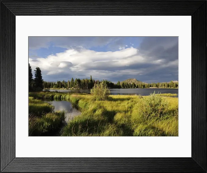 Framed Print : Sprague Lake in the Rocky Mountain National Park, Colorado, USA
