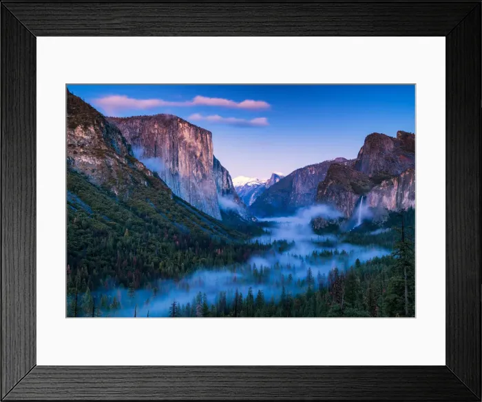Framed Print : Mist in Yosemite Valley from Tunnel View, Yosemite National Park, California, USA Framed Print : Mist in Yosemite Valley from Tunnel View, Yosemite National Park, California, USA