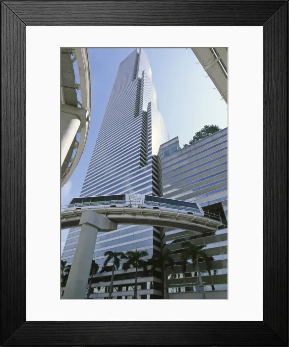 Framed Print : City Rail, Miami, Florida, USA Framed Print : City Rail, Miami, Florida, USA