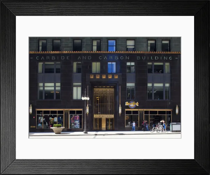 Framed Print : USA, Illinois, Chicago. The front of the Carbide and Carbon Building on Michigan Avenue Framed Print : USA, Illinois, Chicago. The front of the Carbide and Carbon Building on Michigan Avenue