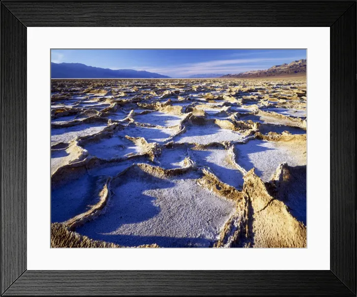 Framed Print : Salt Polygons, Bad Water, Death Valley National Park, California, USA Framed Print : Salt Polygons, Bad Water, Death Valley National Park, California, USA