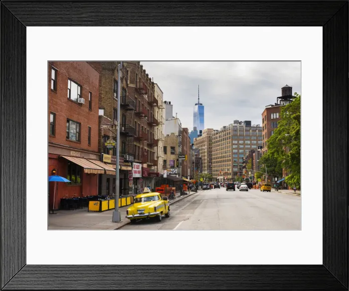 Framed Print : World trade centre towering over the west village, New York, USA Framed Print : World trade centre towering over the west village, New York, USA