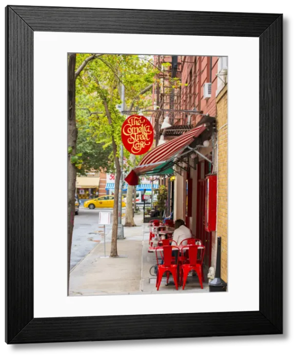 Framed Print : Coffee shop in the west village, New York, USA