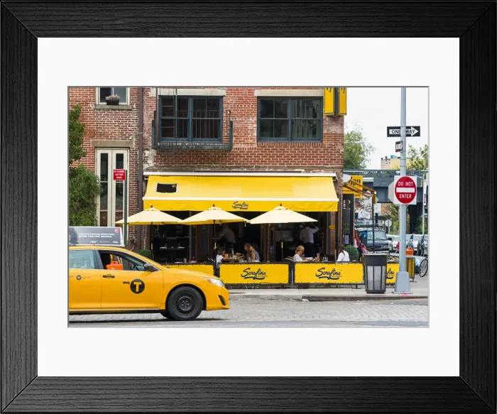 Framed Print : Restaurant in the meat packing district, New York, USA Framed Print : Restaurant in the meat packing district, New York, USA