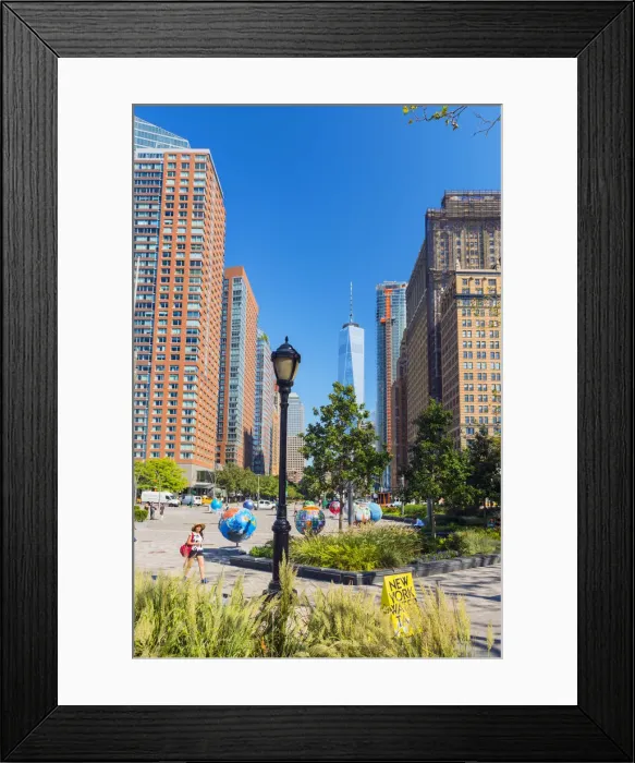 Framed Print : View of the world trade centre from Battery park, New York, USA Framed Print : View of the world trade centre from Battery park, New York, USA