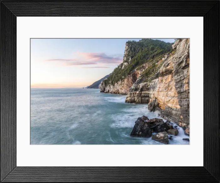 Framed Print : Europe, Italy, Liguria, Portovenere. Coast at sunset Framed Print : Europe, Italy, Liguria, Portovenere. Coast at sunset