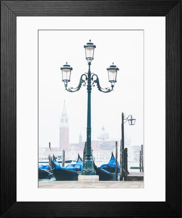 Framed Print : Venice, Veneto, Italy. Waterfront of Riva degli Schiavoni on a misty morning Framed Print : Venice, Veneto, Italy. Waterfront of Riva degli Schiavoni on a misty morning