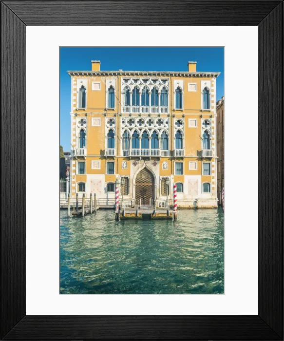 Framed Print : Venice, Veneto, Italy. Gothic waterfront of Palazzo Cavalli-Franchetti Framed Print : Venice, Veneto, Italy. Gothic waterfront of Palazzo Cavalli-Franchetti