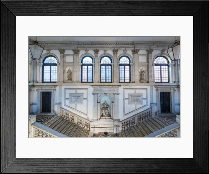 Framed Print : Longhenas staircase, San Giorgio Monastery, Venice, Veneto, Italy Framed Print : Longhenas staircase, San Giorgio Monastery, Venice, Veneto, Italy