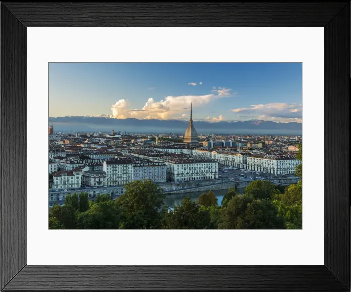 Framed Print : City skyline, Turin, Piedmont, Italy Framed Print : City skyline, Turin, Piedmont, Italy