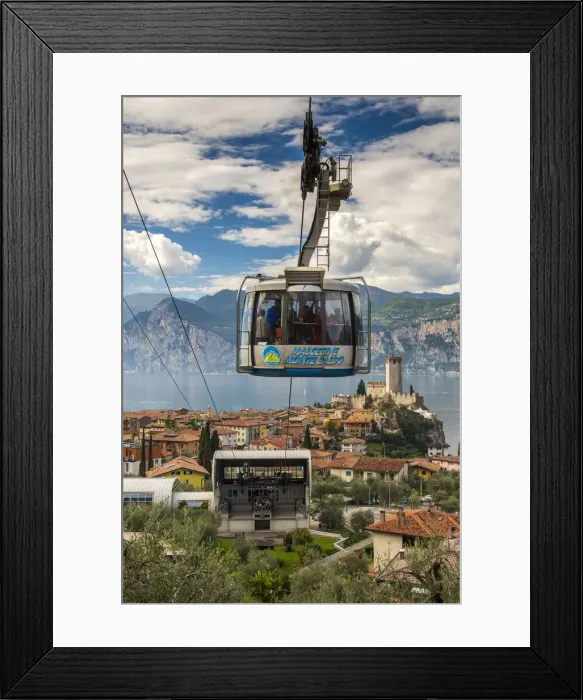 Framed Print : Monte Baldo aerial tramway, Malcesine, Lake Garda, Veneto, Italy Framed Print : Monte Baldo aerial tramway, Malcesine, Lake Garda, Veneto, Italy