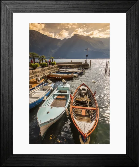 Framed Print : Limone sul Garda, Lake Garda, Lombardy, Italy