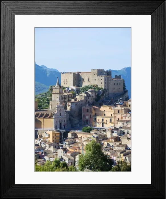 Framed Print : Europe, Italy, Sicily, Caccamo, Norman Castle Framed Print : Europe, Italy, Sicily, Caccamo, Norman Castle