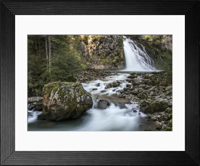 Framed Print : Cascate di Riva or Reinbach waterfall, Sand in Taufers or Campo Tures, Alto Adige