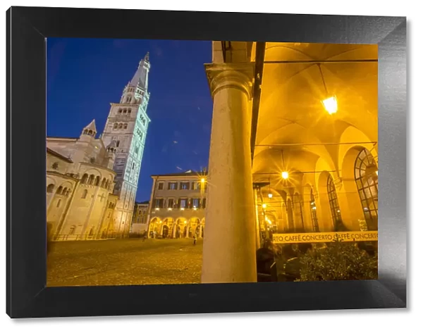 Modena, Emilia Romagna, Italy. Piazza Grande and Duomo Cathedral at sunset