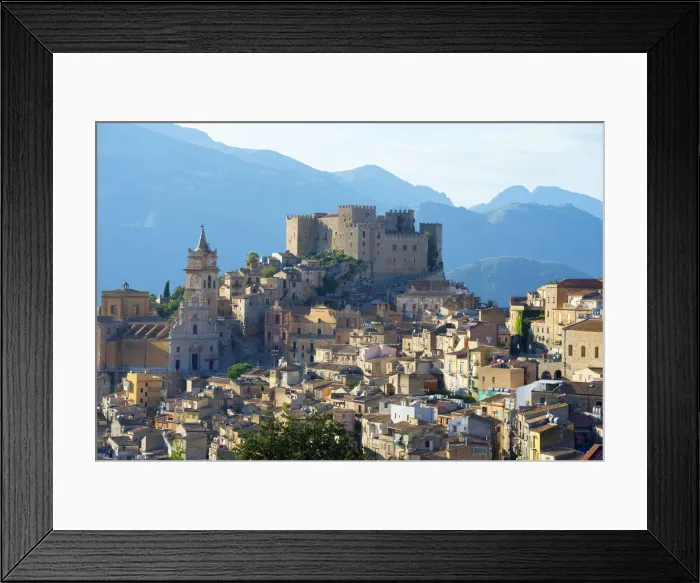 Framed Print : Europe, Italy, Sicily, Caccamo, Norman Castle Framed Print : Europe, Italy, Sicily, Caccamo, Norman Castle