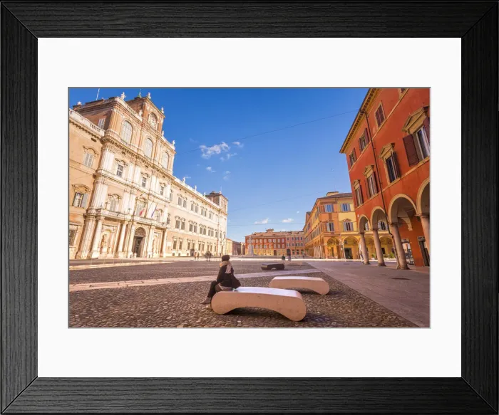 Framed Print : Modena, Emilia Romagna, Italy. Piazza Roma and Military Academy building Framed Print : Modena, Emilia Romagna, Italy. Piazza Roma and Military Academy building