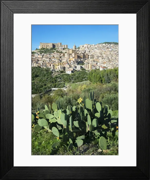 Framed Print : Europe, Italy, Sicily, Caccamo Town