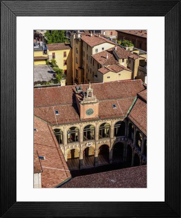 Framed Print : Archiginnasio of Bologna, elevated view, Bologna, Emilia-Romagna, Italy Framed Print : Archiginnasio of Bologna, elevated view, Bologna, Emilia-Romagna, Italy