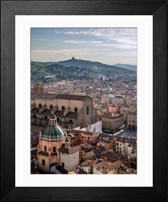 Framed Print : View from Asinelli Tower towards Basilica of San Petronio, Bologna, Emilia-Romagna, Italy Framed Print : View from Asinelli Tower towards Basilica of San Petronio, Bologna, Emilia-Romagna, Italy