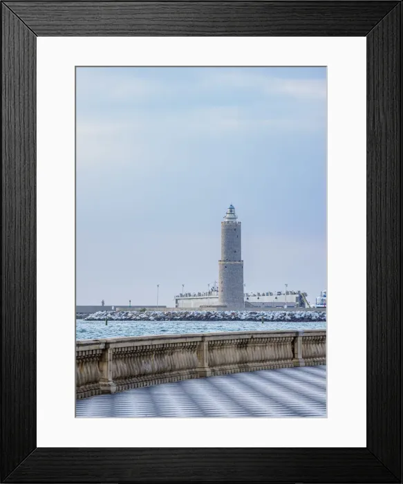 Framed Print : View over Terrazza Mascagni towards Fanale dei pisani Lighthouse, Livorno, Tuscany, Italy Framed Print : View over Terrazza Mascagni towards Fanale dei pisani Lighthouse, Livorno, Tuscany, Italy