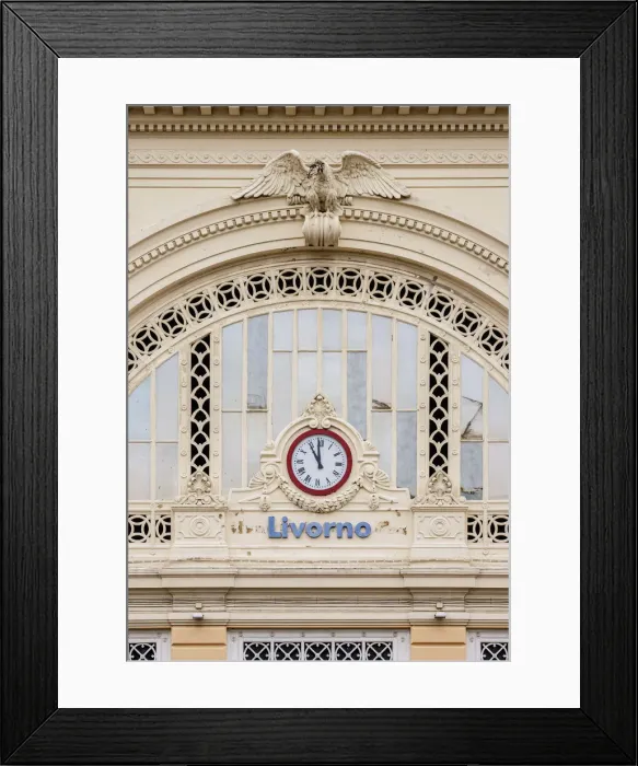 Framed Print : Train Station, detailed view, Livorno, Tuscany, Italy Framed Print : Train Station, detailed view, Livorno, Tuscany, Italy
