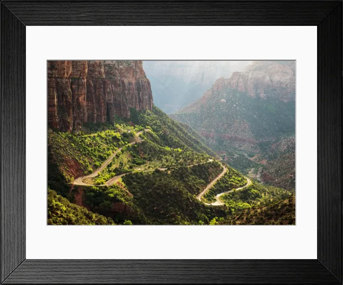Framed Print : Road to Canyon overlook Zion National Park, Utah, USA Framed Print : Road to Canyon overlook Zion National Park, Utah, USA