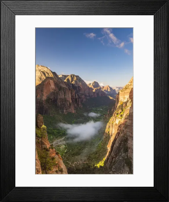 Framed Print : View down Zion Canyon from Angels landing Zion National Park, Utah, USA Framed Print : View down Zion Canyon from Angels landing Zion National Park, Utah, USA