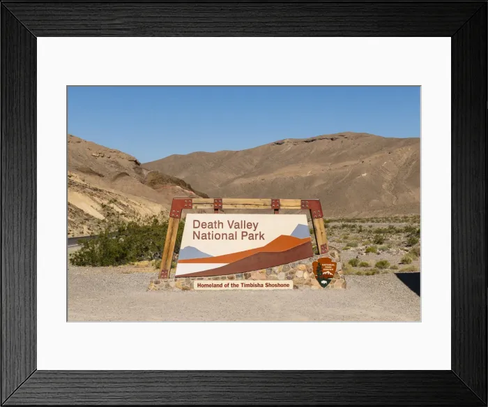 Framed Print : Entrance to Death Valley National park, California, USA Framed Print : Entrance to Death Valley National park, California, USA