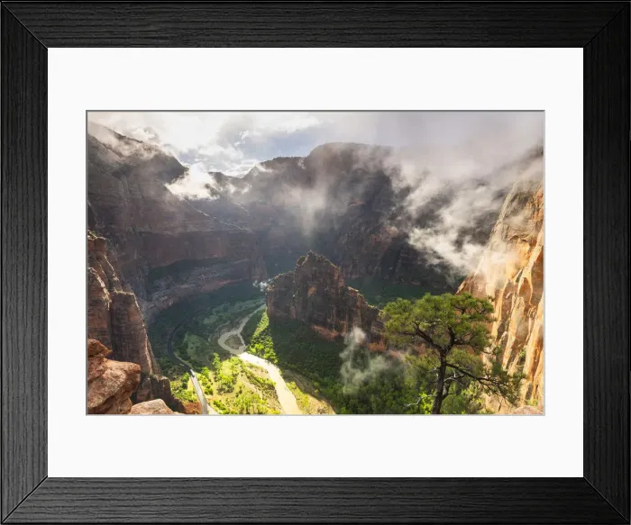 Framed Print : View from Angels landing Zion National Park, Utah, USA Framed Print : View from Angels landing Zion National Park, Utah, USA
