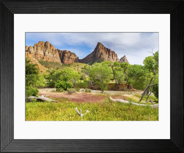 Framed Print : View of the Watchman over the Virgin river Zion National Park, Utah, USA Framed Print : View of the Watchman over the Virgin river Zion National Park, Utah, USA