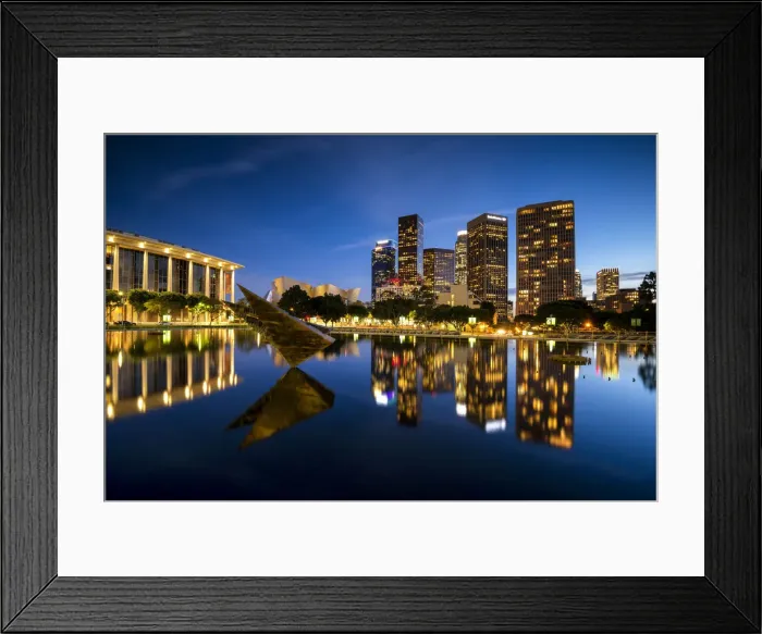 Framed Print : Los Angeles Skyline at Night, California, USA Framed Print : Los Angeles Skyline at Night, California, USA