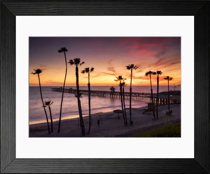 Framed Print : San Clemente Pier at Sunset, California, USA Framed Print : San Clemente Pier at Sunset, California, USA
