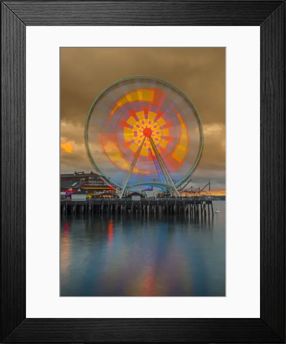 Framed Print : Ferris wheel, Seattle, Washington, USA Framed Print : Ferris wheel, Seattle, Washington, USA