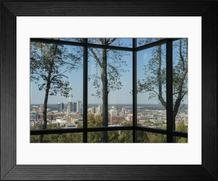 Framed Print : USA, Alabama, Birmingham, Vulcan park, view from Vulcan park to downtown Birmingham Framed Print : USA, Alabama, Birmingham, Vulcan park, view from Vulcan park to downtown Birmingham