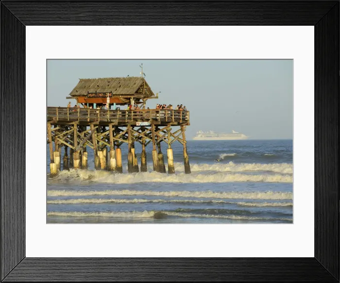 Framed Print : USA, Florida, Brevard County, Cocoa Beach, fishing per at atlantic ocean Framed Print : USA, Florida, Brevard County, Cocoa Beach, fishing per at atlantic ocean
