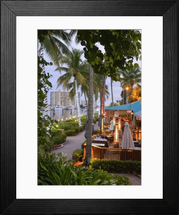 Framed Print : USA, Florida, Palm Beach County, Del Rey Beach, restaurant along intercoastal waterway Framed Print : USA, Florida, Palm Beach County, Del Rey Beach, restaurant along intercoastal waterway