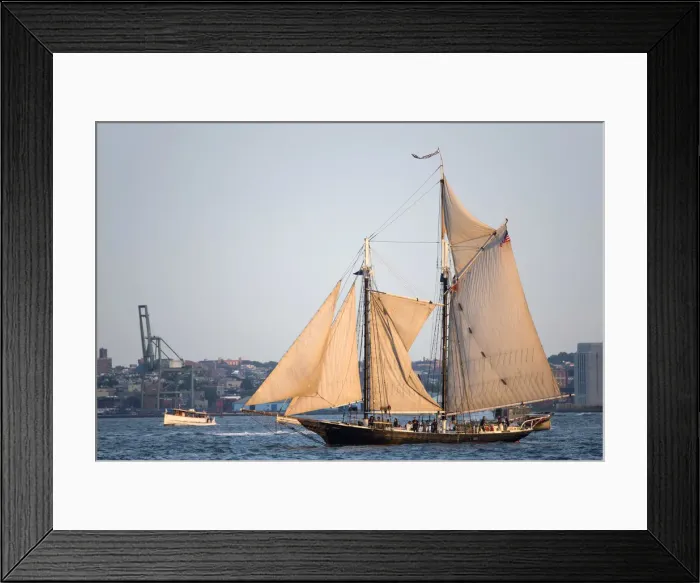 Framed Print : USA, New York, Manhattan, Battery, Hudson, Schooner sailing on the Hudson Framed Print : USA, New York, Manhattan, Battery, Hudson, Schooner sailing on the Hudson
