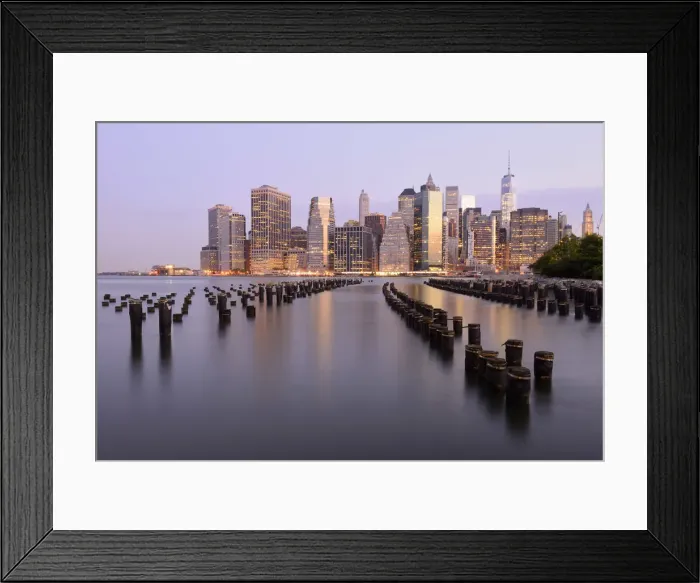 Framed Print : USA, America, New York, view from Brooklyn to Manhattan at dusk Framed Print : USA, America, New York, view from Brooklyn to Manhattan at dusk